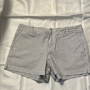 New York & Company Black and White Striped Shorts